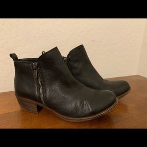Lucky Brand Booties Black Leather Upper 7M